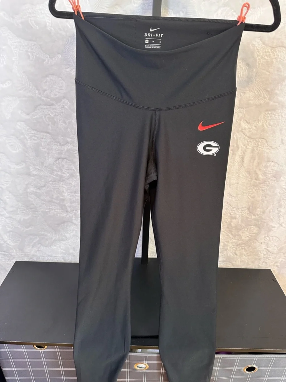 Nike Black Dri-FIT Performance Leggings with White Swoosh
